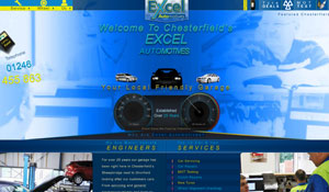 screen grab of excel automives new web site